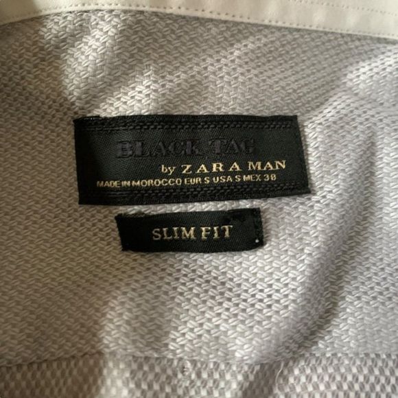 New Zara Man Basic Dress Shirt Size Small - Picture 5 of 9
